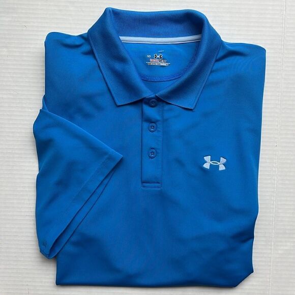 Under Armour Heat Gear Polo in Blue - Picture 1 of 10